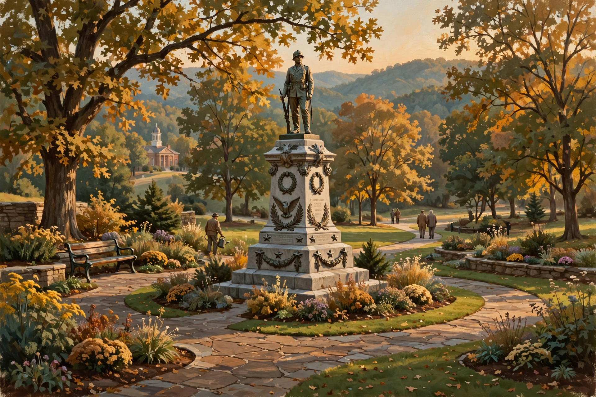 Illustration for From a Courthouse Monument to Veterans Memorial Park