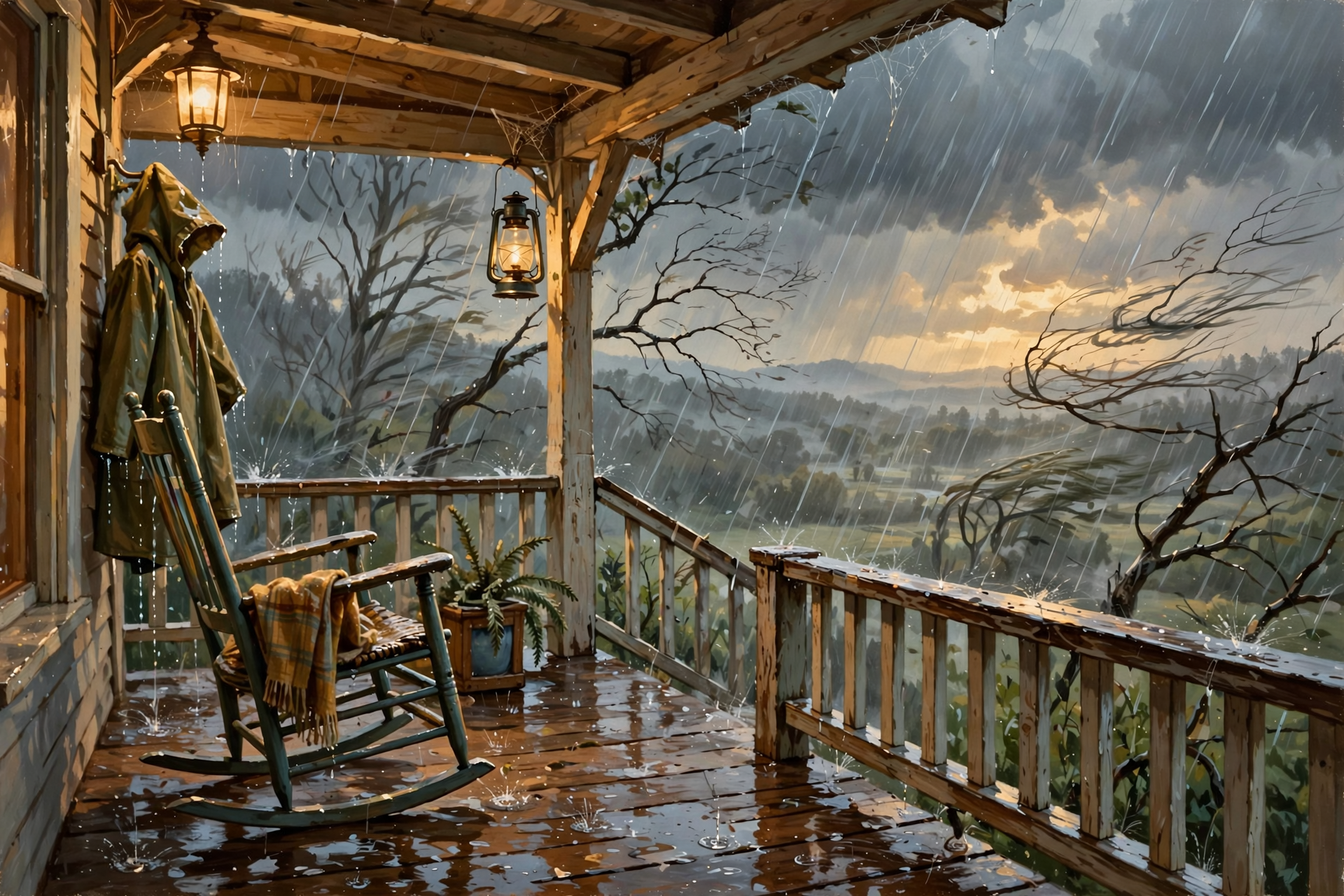 Illustration for 🌧️ Today's Weather: Wet, Windy and Worth Staying In