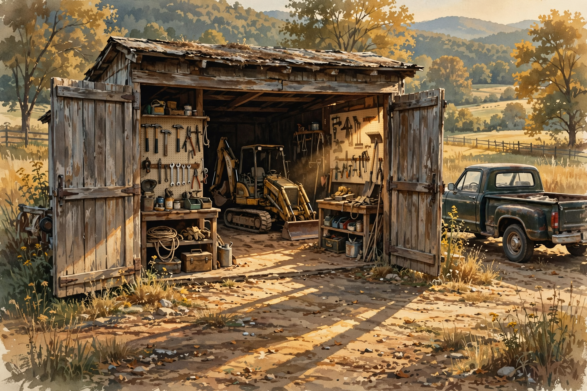 Illustration for One Last Trip to the Equipment Shed