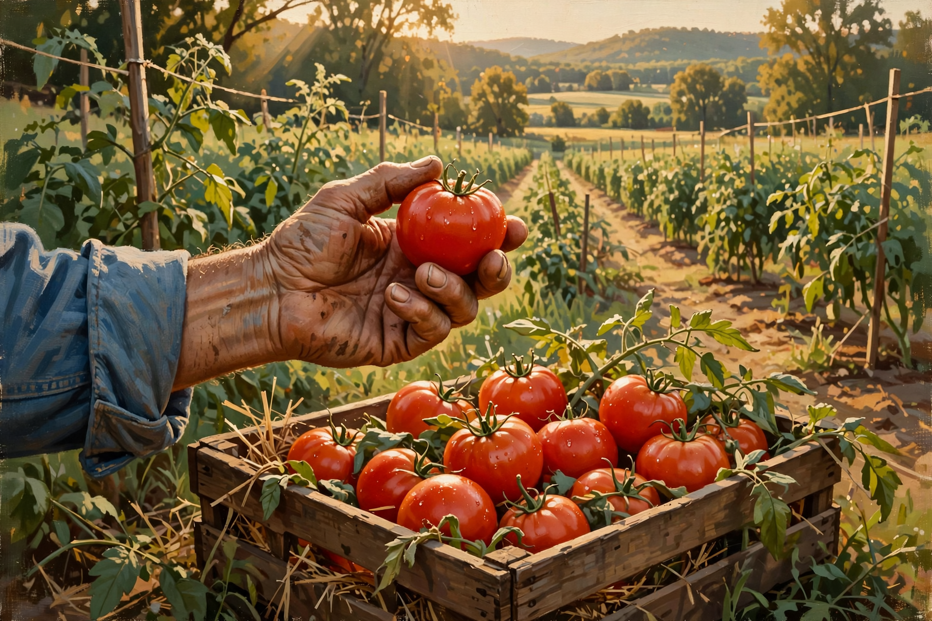 Illustration for Following a Tomato From the Farm to the Grocery Store