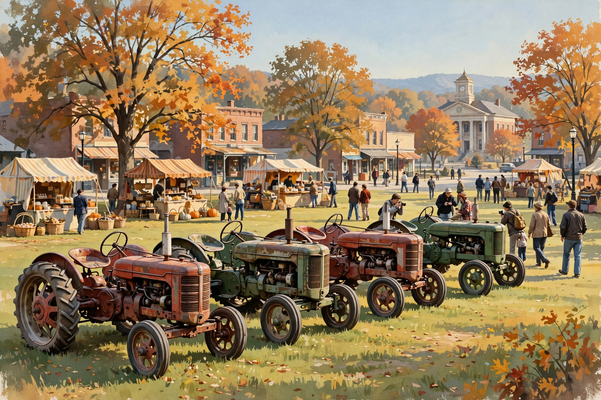 Illustration for 🚜 Free Antique Tractors Right Downtown: Days of Yesteryear