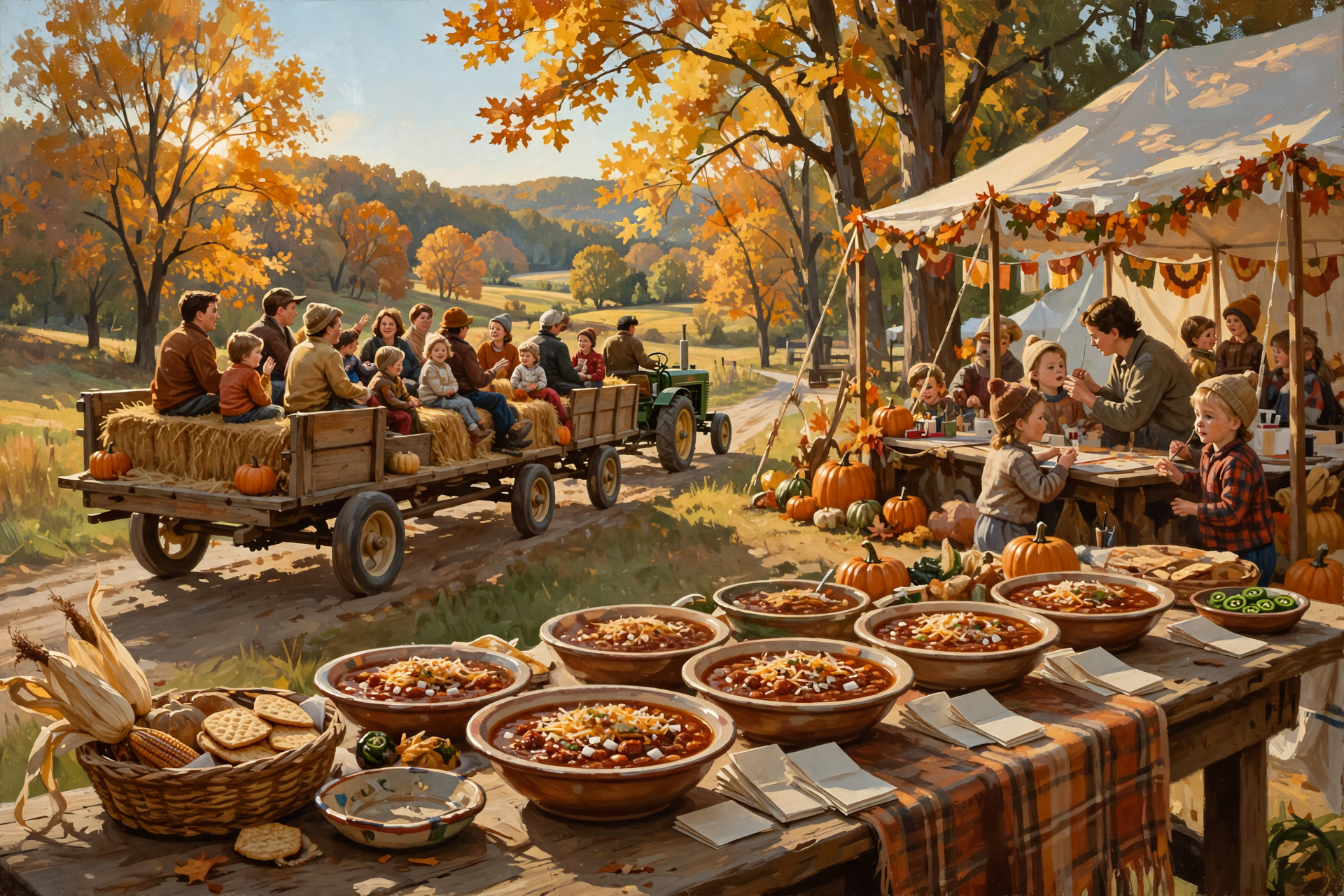 Illustration for 🎃 Free Food, Hayrides and Chili Votes in Whitwell