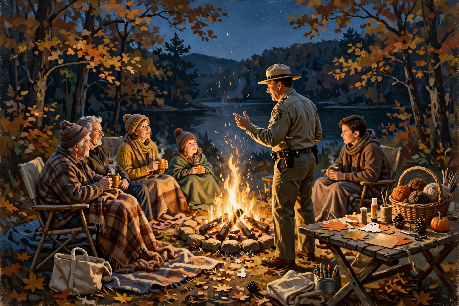 Illustration for π¦Ά Free Cryptid Stories by the Fire at Harrison Bay